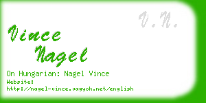 vince nagel business card